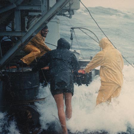 Tasman Sea, ARGO, 1967 [Dale Newhouse falls on Argo deck awash]